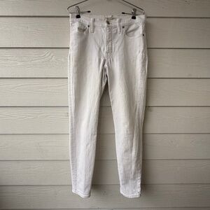 Madewell White Skinny Jeans | Women’s | 9” High Rise | Stretch Denim